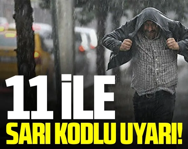Rize dahil 11 ile sarı kodlu uyarı!