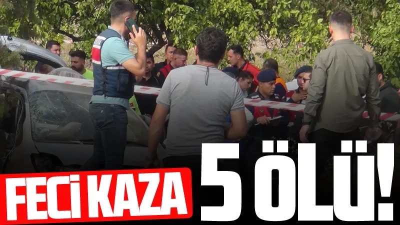 İki otomobilin çarpıştığı feci kazada 5 kişi öldü