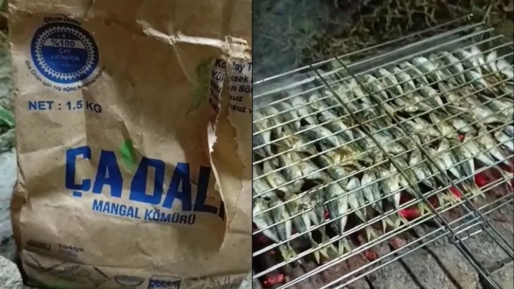 Çay Dalı Mangal Kömürü ile Rize