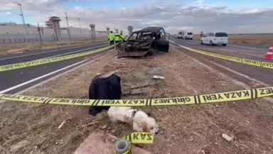  Refüje çarpan otomobildeki kadın öldü