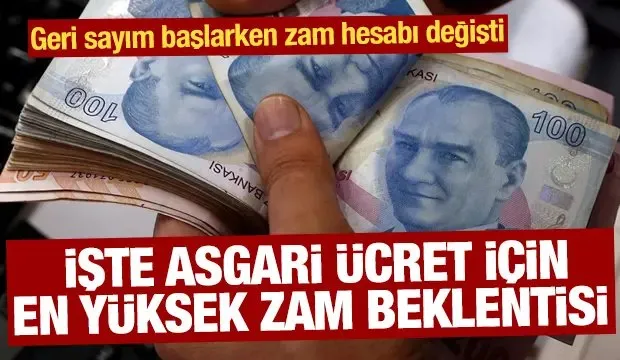 Asgari ücret için en yüksek zam beklentisi açıklandı