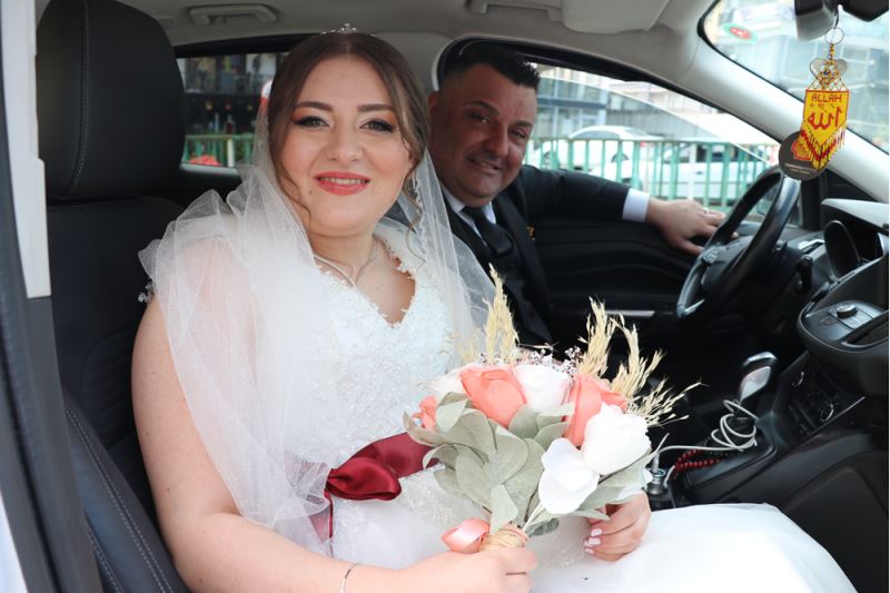Milli sporcular Murat Arslanoğlu ve Ebru Çam Karabük