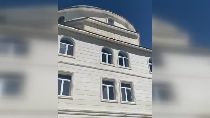Cami çatısındaki yuvasından düşen leylek yavrusu tedaviye alındı