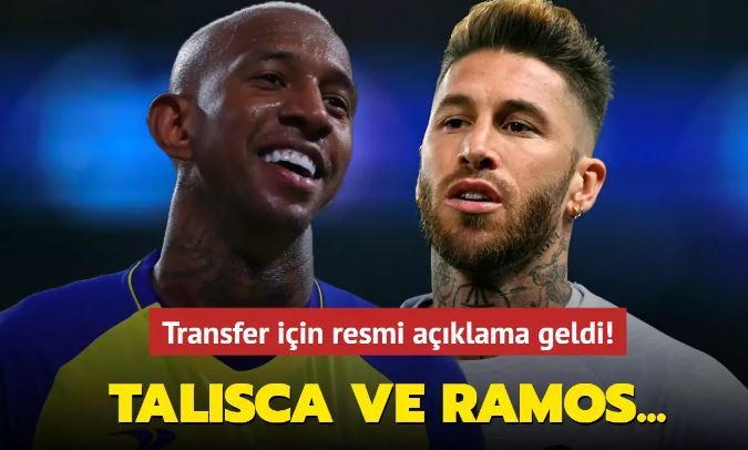  Anderson Talisca ve Sergio Ramos için sürpriz bir gelişme yaşandı!