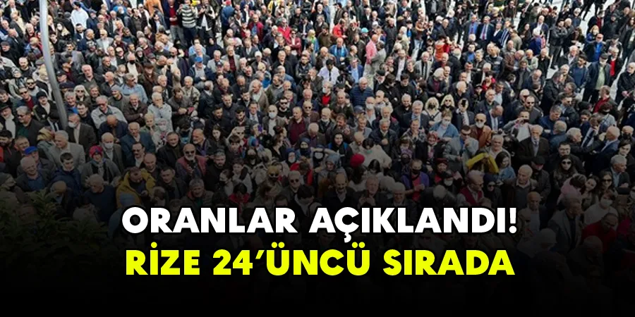Oranlar açıklandı! Rize 24
