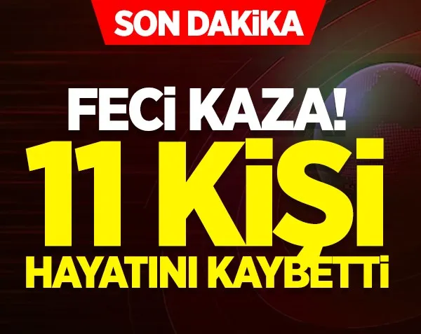 Yolcu otobüsü şarampole yuvarlandı! 11 ölü