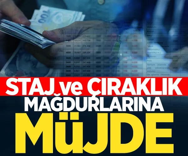 Staj ve çıraklık sigortası mağdurlarına müjde!