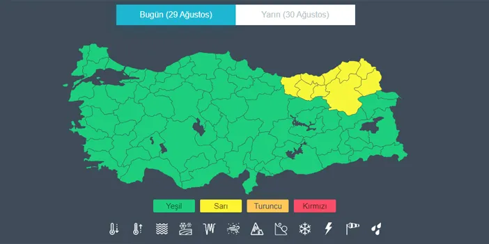 Meteorolojik Uyarı: Trabzon ve Çevre İllerine Kuvvetli Sağanak Yağış Uyarısı