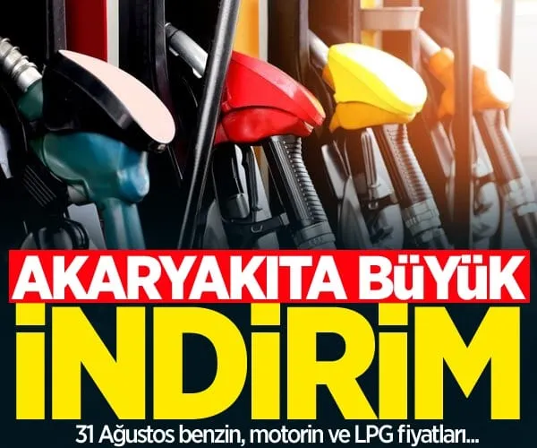 Akaryakıta büyük indirim! | 31 Ağustos benzin, motorin ve LPG fiyatları...