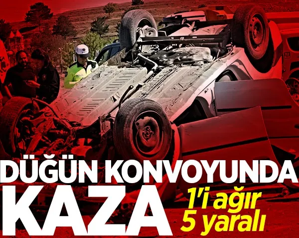 Düğün konvoyunda kaza! 1