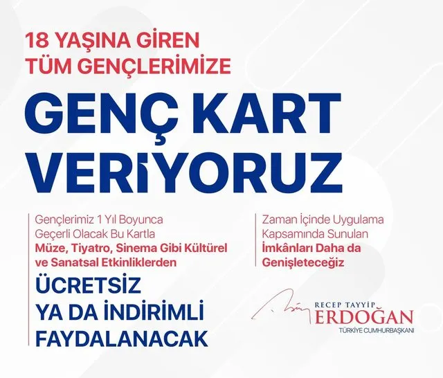 CUMHURBAŞKANI ERDOĞAN AÇIKLADI: GENÇ KART NEDİR?