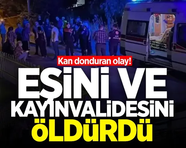 Kan donduran cinayet! Eşini ve kayınvalidesini öldürdü
