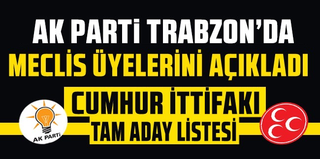 Cumhur İttifakı Meclis Üye Listesini Teslim Etti