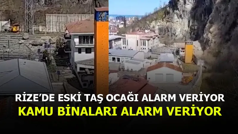 Eski taşocağı alarm veriyor, kamu binaları tehlike altında