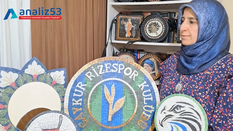 DEPREMDEN GELDİ SANATINI RİZE MOTİFLERİYLE BULUŞTURDU