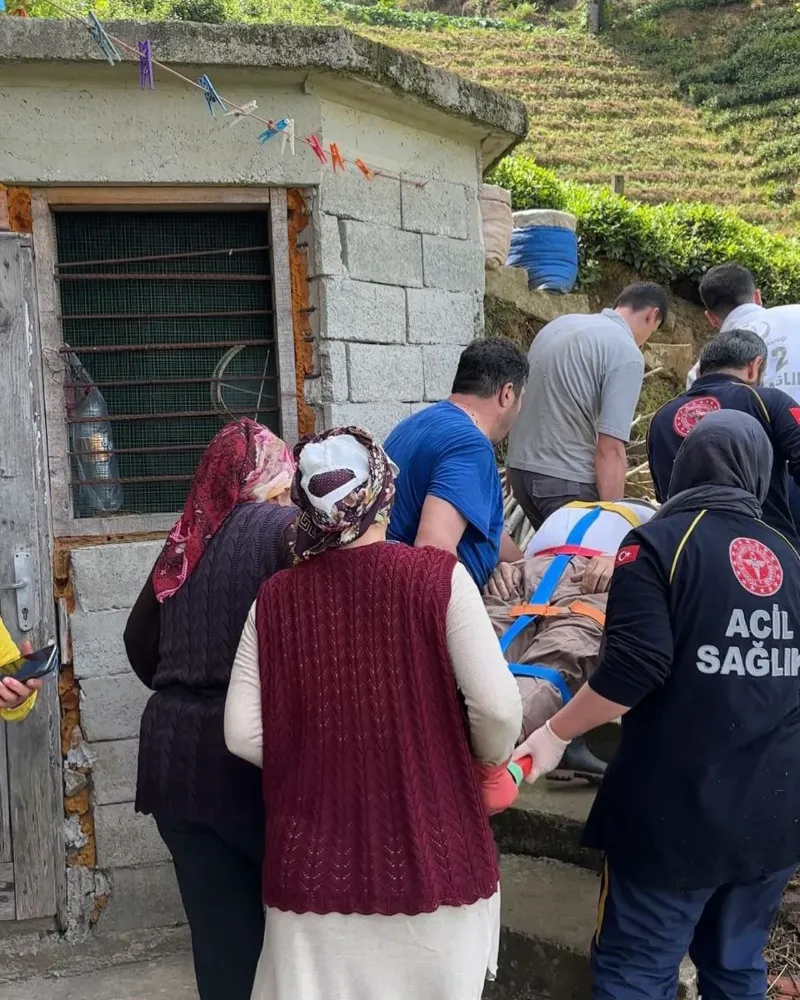 Bahçe temizliğine gitti, yamaçtan yuvarlandı