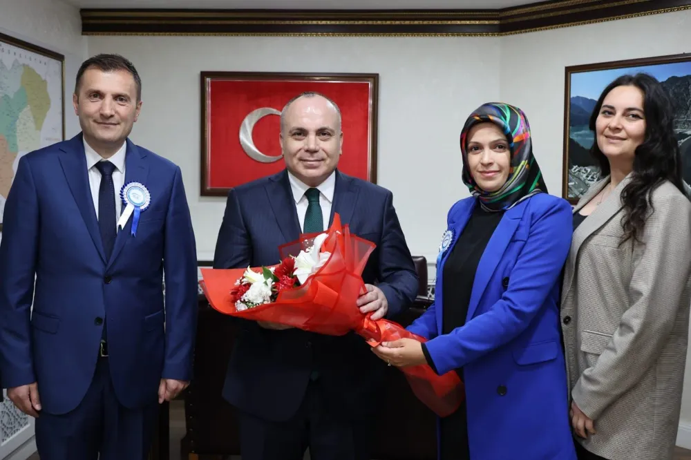 Artvin Valisi Cengiz Ünsal, SGK İl Müdürü Kahraman Derece ve Heyetini Kabul Etti