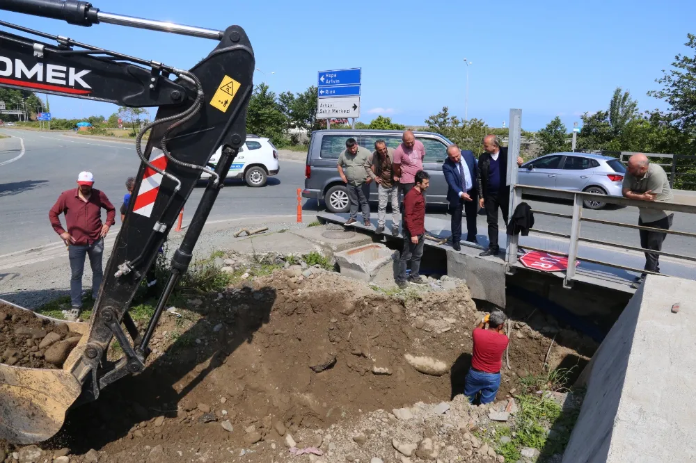 Kapisre Köprüsü Kavşağında Genişletme Çalışması Başlatıldı