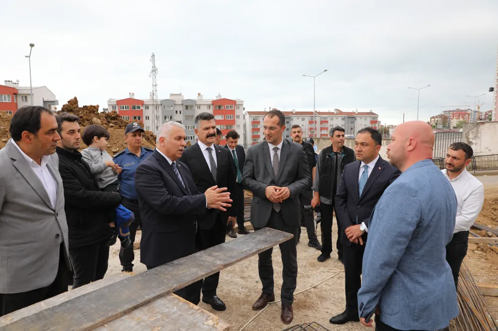 AKÇAABAT EMNİYET MÜDÜRLÜĞÜ BİNASININ İNŞAATI İNCELENDİ