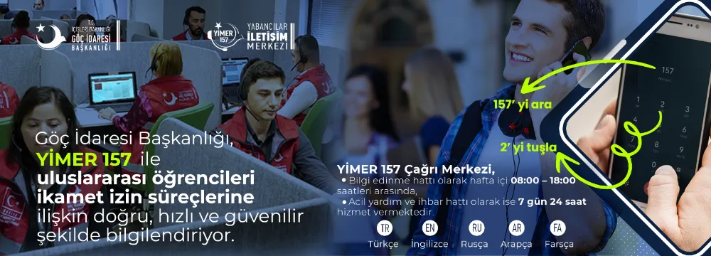 YİMER 157: Uluslararası Öğrencilere Doğru Bilgi ve Acil Yardım Hattı