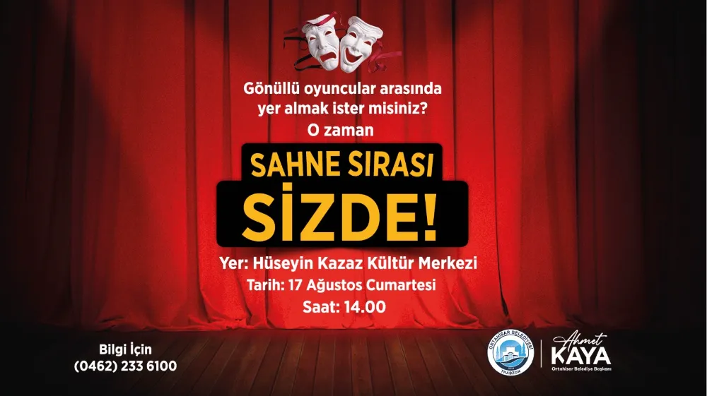 Öğrenciler Tiyatroda Sahne Alacak: Ortahisar Belediyesi