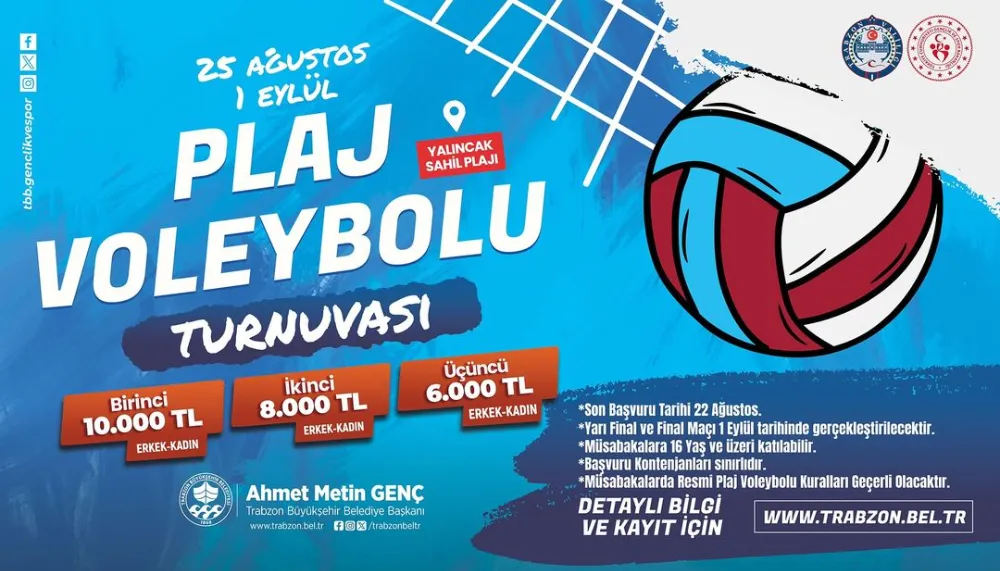 Trabzon’da Plaj Voleybolu Heyecanı Başlıyor