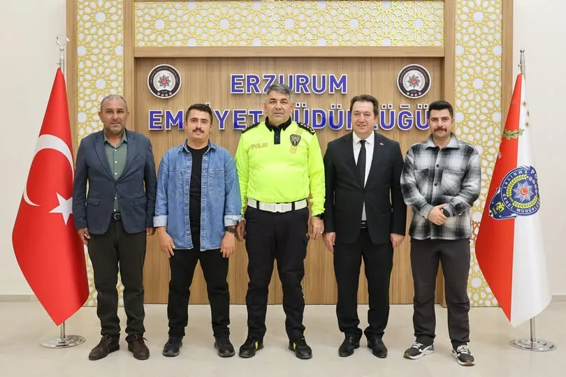 Erzurum Emniyet Müdürü Onur Karaburun’a Hayırlı Olsun Ziyareti
