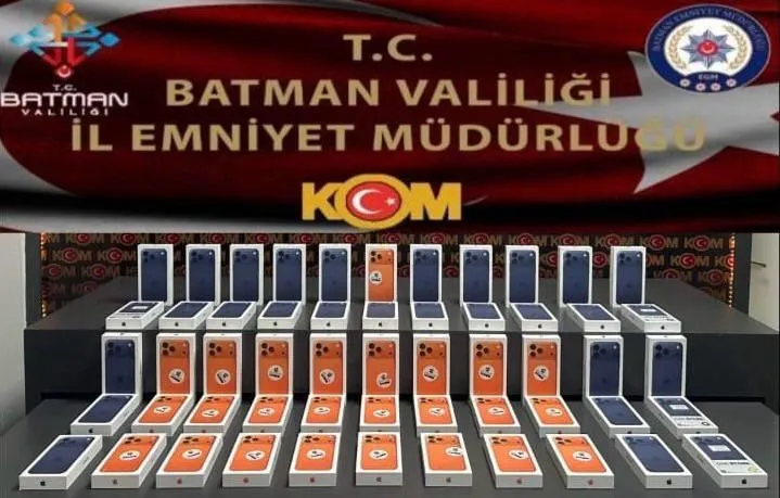 Batman’da 6,6 milyon TL değerinde kaçak telefon ele geçirildi