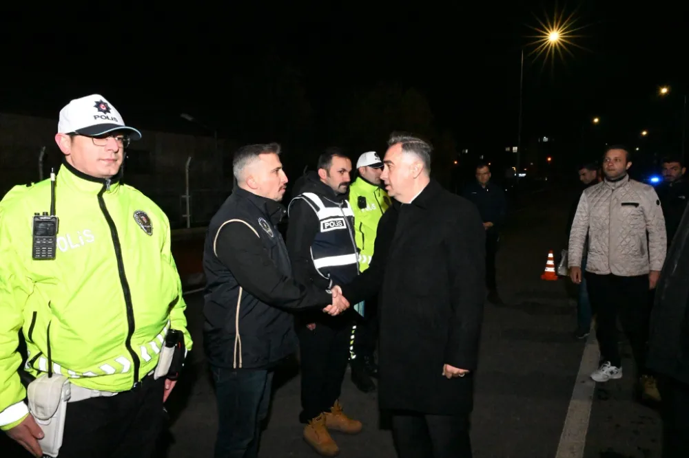 Ağrı Emniyet Müdürü Önder, KYK yurtlarında gece güvenlik tedbirlerini denetledi