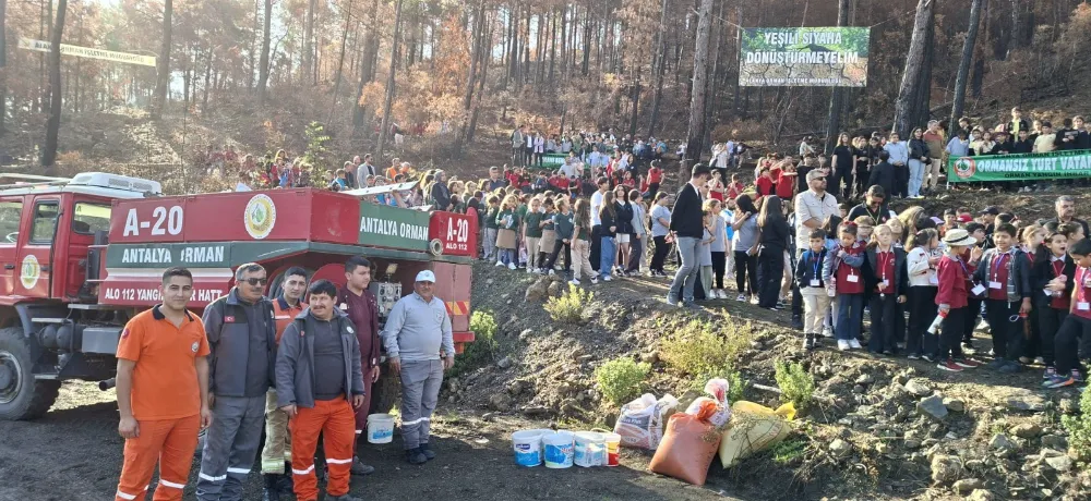 Öğrencilere yangın ve çevre bilinci konusunda yerinde bilgi verildi