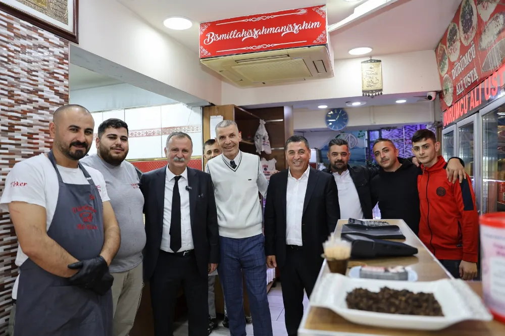 Komşu esnafın sorunlarını yerinde dinledi