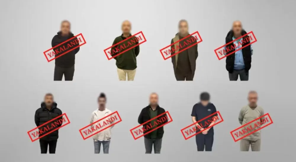 Kırmızı bültenle aranan 7 suçlu ve ulusal seviyede aranan 2 suçlu Türkiye’ye getirildi