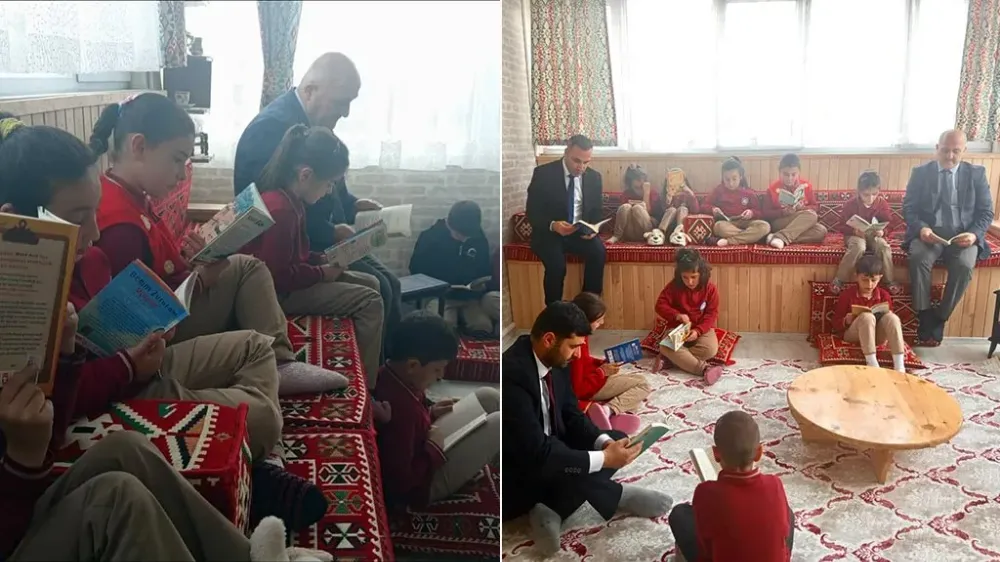 Bayburt Aydıntepe’de Kültür Odası’nda Kitap Okuma Etkinliği