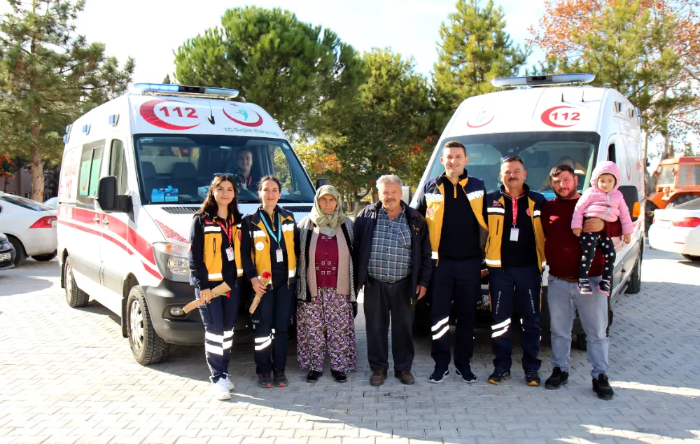 Hayatını iki kez kurtaran 112 ekibini minnetle ziyaret ediyor