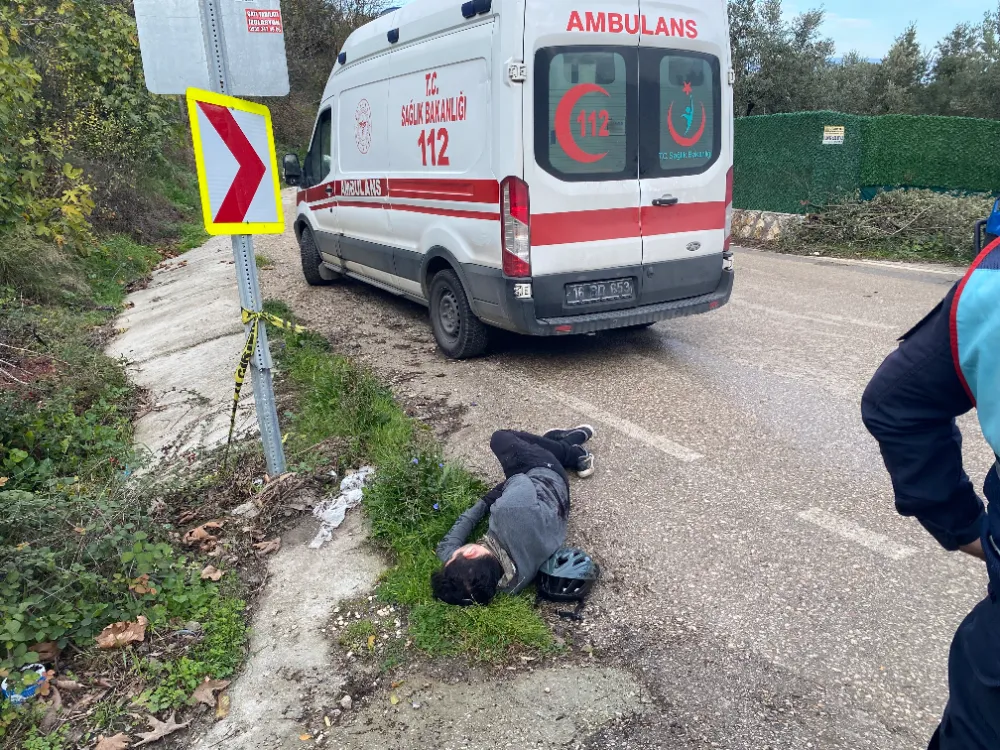 Bursa’da Bisikletli Sürücü Facianın Eşiğinden Döndü