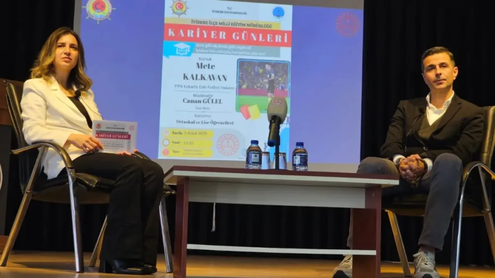 İyidere’de Kariyer Günleri Sürdürülüyor: Öğrenciler FIFA Kokartlı Hakem Mete Kalkavan ile Buluştu