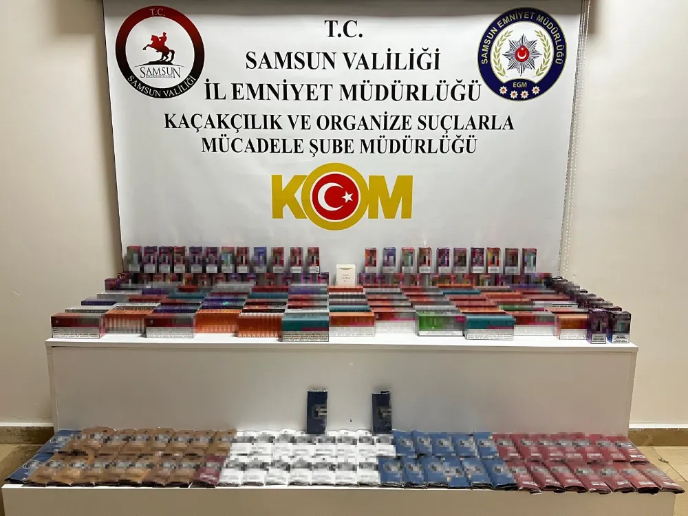 Samsun’da Kaçak Tütün ve Elektronik Sigara Operasyonu