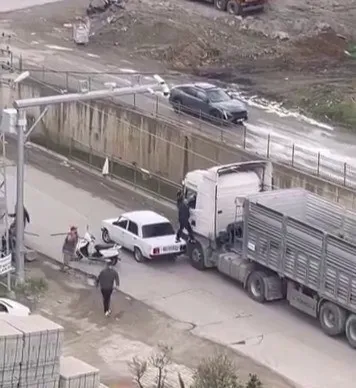 Samsun’da tır şoförüne yol ortasında sopalı saldırı