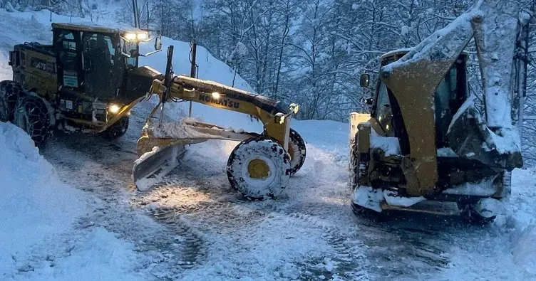 Kar yağışı nedeniyle Rize beyaza büründü