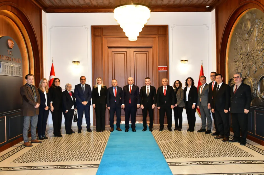 Trabzon Vali Aziz Yıldırım, Trabzon Defterdarı Ramazan Yaşar ve Ekibini Kabul Etti