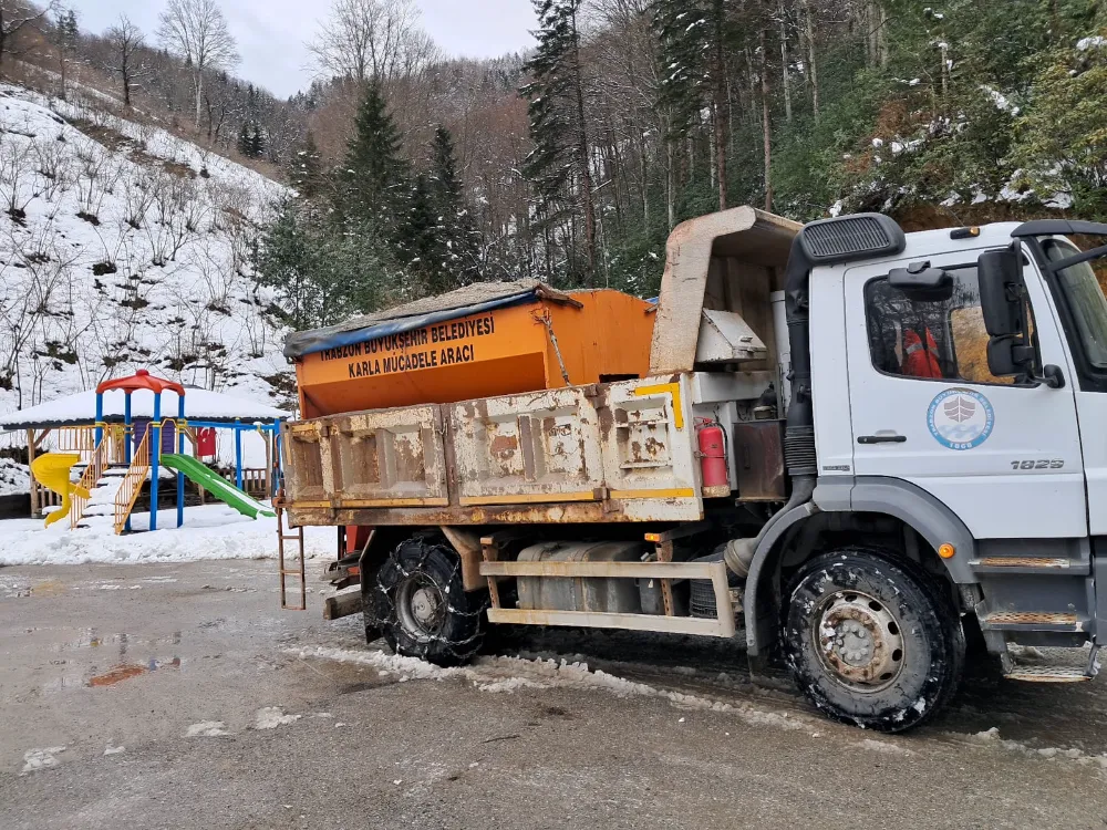Trabzonda Kar Nedeniyle Kapalı Yol Kalmadı