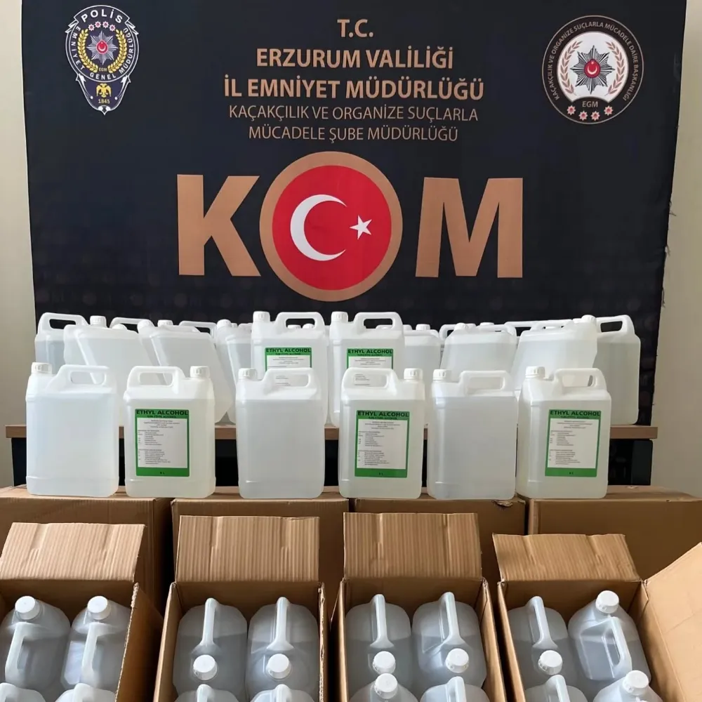 Erzurum’da Alkollü İçki Kaçakçılığına Yönelik Eş Zamanlı Operasyon