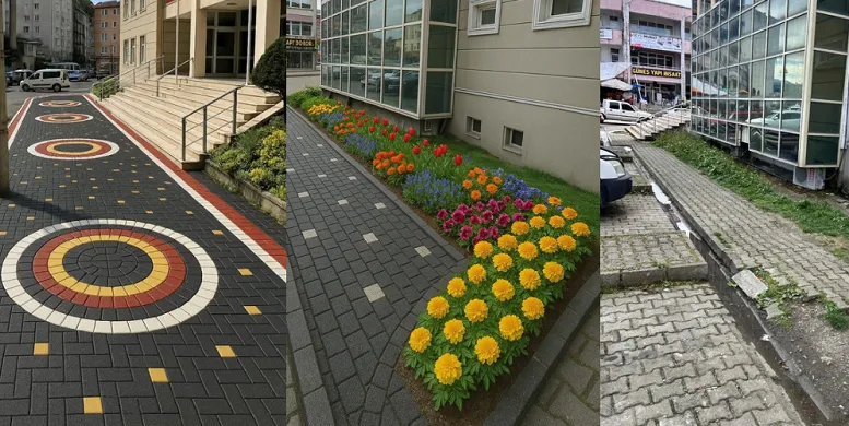 Pazar Belediyesi’nden Örnek Peyzaj Hamlesi: Çalışmalar Belediye Binası Önünden Başladı