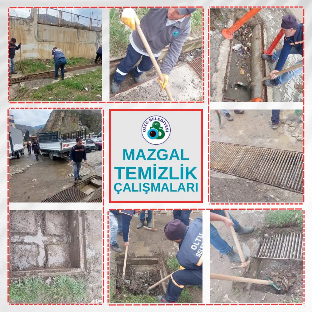 Oltu Belediyesi Mazgal Temizlik Çalışmalarını Tamamladı
