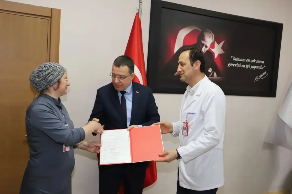 Kanuni Eğitim ve Araştırma Hastanesine Stoma ve Yara Bakım Hemşireliği Yetki Belgesi Verildi