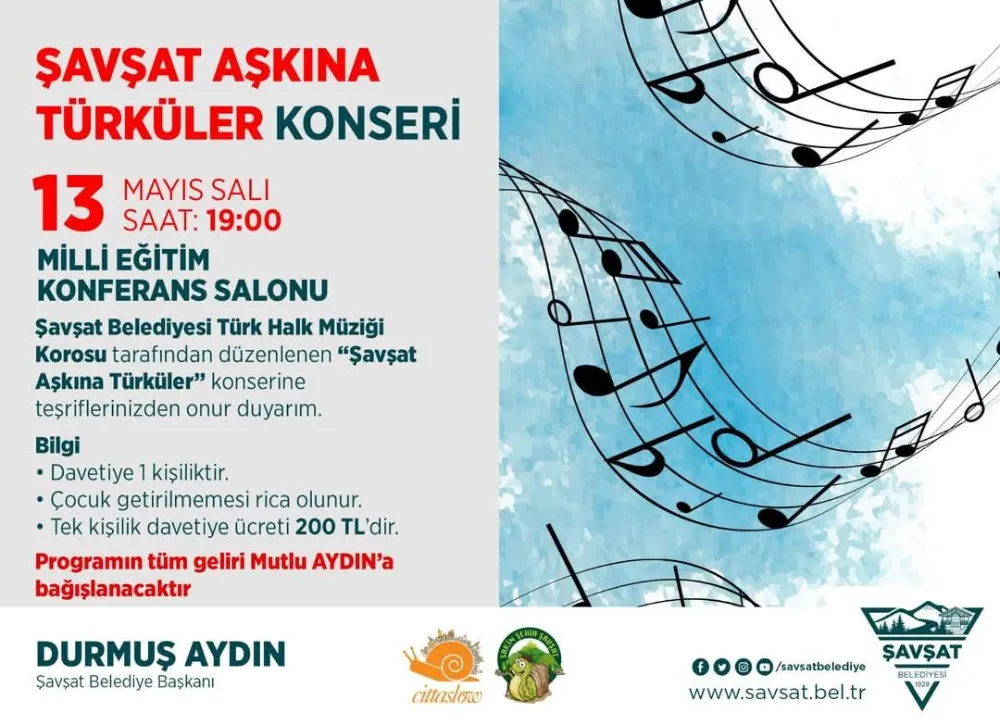 Şavşat Belediyesi’nden Anlamlı Bir Konser: Şavşat Aşkına Türküler