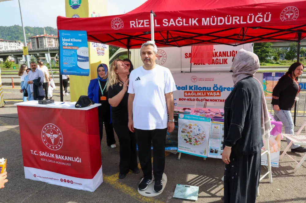 Rize’de İdeal Kilonu Öğren, Sağlıklı Yaşa Kampanyasına Destek