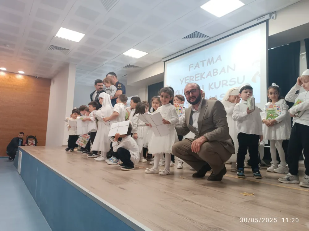 Çaykara Fatma Yerekaban 4-6 Yaş Kur’an Kursu’nda Mezuniyet Sevinci