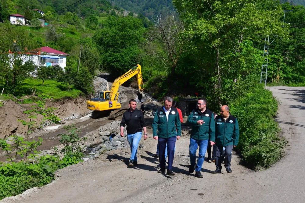 Artvin’de Taşkın Kontrol Çalışmaları Yerinde İncelendi