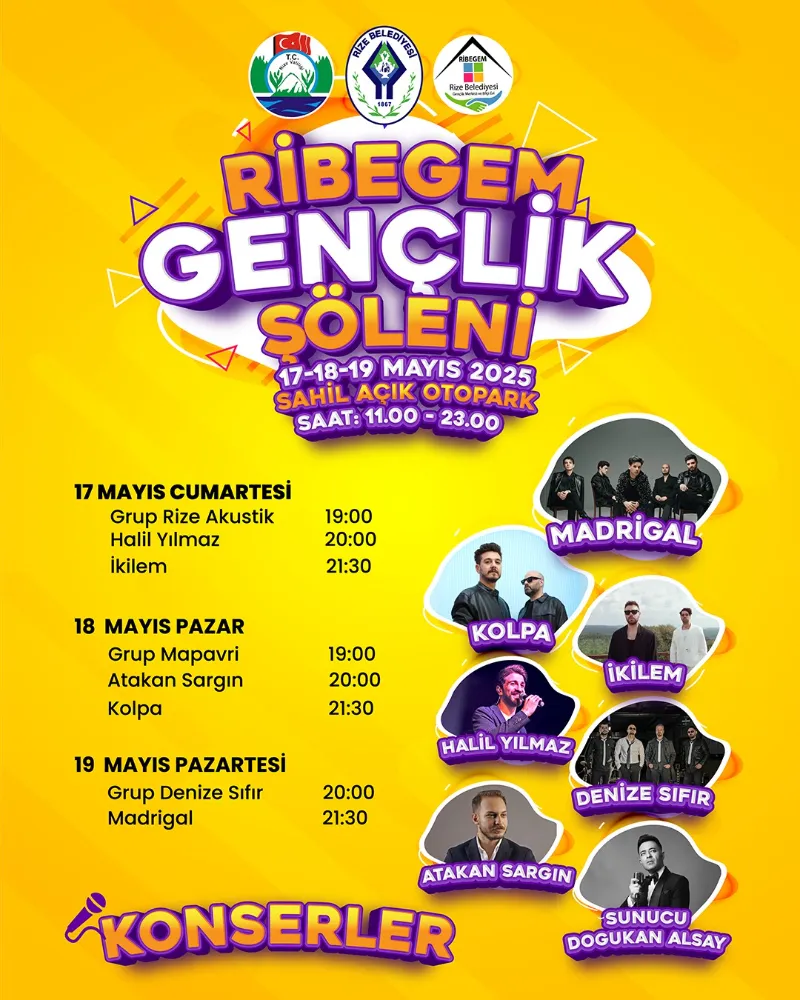 RİZE’DE GENÇLİK COŞKUSU: RİBEGEM GENÇLİK ŞÖLENİ BAŞLIYOR